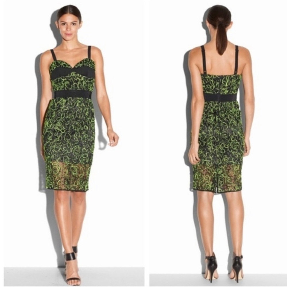 Milky Green Neon Corset Dress NWT